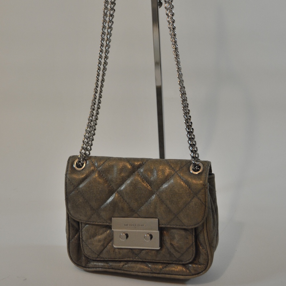 AUTHENTIC Michael Kors Evening Silver Crossbody
